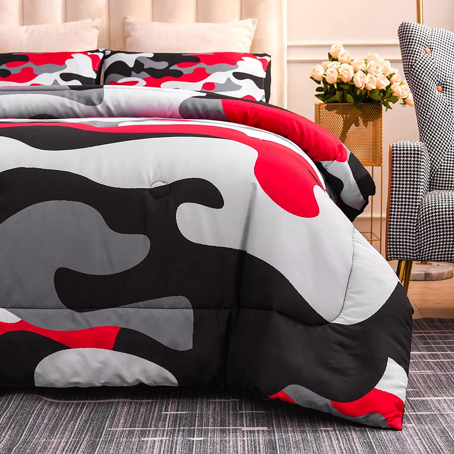 Queen camouflage comforter bed in bag discount