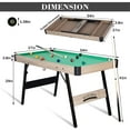 thumbnail image 7 of RayChee 54" Folding Pool Billiard Table, Portable Pool Game Table with 2 Cue Sticks, 16 Balls, Triangle, Chalk, Indoor Foldable Billiards Table for Kids Adults Family Game Room(Green), 7 of 7
