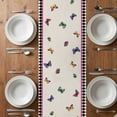 thumbnail image 4 of Table Runner 72 Inches Long for Kitchen Dining, Spring Tulips Dresser Scarf Farmhouse, Dining Table Decorations for Wedding/Parties, Colorful Flowers Botanical Butterfly Vintage 18 x 72 In, 4 of 8