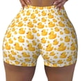 thumbnail image 2 of Gukieu yellow rubber ducks Print Women's Sports Shorts, Elastic Waist High Stretch Running Yoga Gym Sweatpants-X-Large, 2 of 8