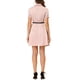 thumbnail image 3 of Vestido de camisa de verano elegante con cinturón A-line para mujer INSPIRE CHIC en rosa L, 3 of 5