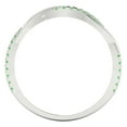 thumbnail image 5 of 0.16 ctw Wedding Band for Women - 18K White Gold Simulated Green Diamond Stackable Eternity Ring, 5 of 6