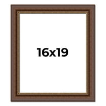 16x19 Copper and Brown Real Wood Picture Frame Width 2 inches | Interior Frame Depth 0.5 inches |