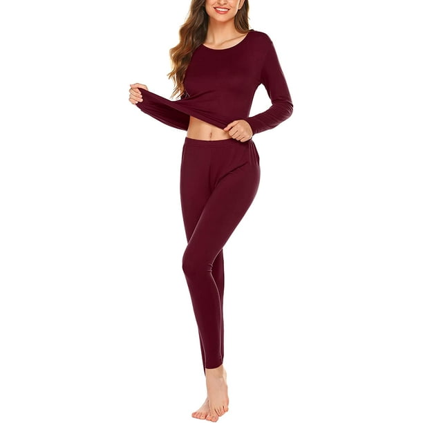 Women's Thermals Thin Long Underwear Set Ultra-Soft Long Johns Set  Lightweight Base Layer 