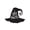 Black, variant on Vinyl Wall Art Decal - I Witch You A Happy Halloween - 16.5" x 22" - Hat Design Seasonal Halloween Quote Sticker For Entryway Storefront Office Living Room Scary Spooky Decor