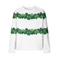 thumbnail image 4 of St. Patrick's Day Sweatshirt for Women Waffle Knit Crewneck Long Sleeve Casual Loose Fit Pullover Sweatshirts (L, Green), 4 of 5