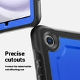 thumbnail image 4 of Shockproof Case for Samsung Galaxy Tab A9+ 11" SM-X210 X215 X216, Rugged Hybrid Protective Cover with Pencil Holder & Shoulder Strap Kids Friendly Rotating Kickstand Case for Galaxy Tab A9+, Darkblue, 4 of 8
