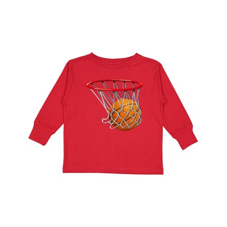 

Inktastic Basketball Swish Gift Toddler Boy or Toddler Girl Long Sleeve T-Shirt