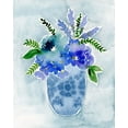 thumbnail image 2 of Gunn, Kourtni 20x24 Gold Ornate Wood Framed with Double Matting Museum Art Print Titled - Blue Bouquet I, 2 of 4