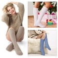 thumbnail image 7 of Fuzzy Socks for Women 4 Pairs Knee Fuzzy Socks Soft Warm High Socks Plush Winter Long Socks, 7 of 7