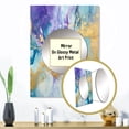 thumbnail image 3 of Designart "Liquid Art in Turquoise and Purple IV" Fractals Mirror Wall Decor - Modern Turquoise Abstract Mirror Wall Art For Entryway - 32" x 24" Inch, 3 of 5