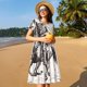 thumbnail image 4 of Disketp Cowboy Ride A Horse para Vestido de Manga Corta para Mujeres, Vestidos de Verano para Mujeres, Casual y Holgado para la Playa, 4 of 6