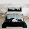 thumbnail image 2 of Homewish Safari Deer Bear Bedding Comforter Set,Graffiti Striped Twin Comforter Sets,Jungle Animal Bedding Set For Boys Teens,Super Cozy Room Decor Reversible,2 Pieces, 2 of 8