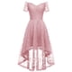 thumbnail image 2 of Vestido de novia de fiesta de cóctel con hombros descubiertos y encaje floral de princesa vintage para mujer Pompotops  ghjkhdj18166, 2 of 4