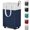 Blue, variant on Rolling drum laundry basket, foldable waterproof laundry storage basket, portable clothing storage box, laundry bucket with handle, suitable for laundry rooms, bedrooms, bathrooms