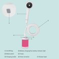 thumbnail image 3 of Portable Electric Shower,  Wear  Portable Electric Shower 4.3x2.6In Reliable ABS Outdoor Camp Shower Suitable Animal Bathing Vegetable Watering Instruments, 3 of 8
