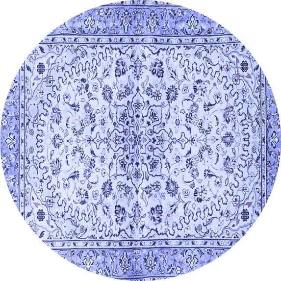 Ahgly Company Indoor Round Persian Blue Traditional Area Rugs, 6' Round