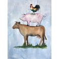 thumbnail image 2 of Charest, Doris 12x14 White Modern Wood Framed Museum Art Print Titled - Misunderstood Cow, 2 of 4