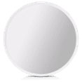 thumbnail image 1 of Bouclair Miroir Rond avec Cadre Blanc, 1 of 6