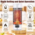 thumbnail image 3 of Travel Kettle Portable Electric Kettle,400ml Personal Hot Water Boiler With 4 Smart Tempe Preset,304 Stainless Steel Electric Travel Kettle with Auto, 3 of 6