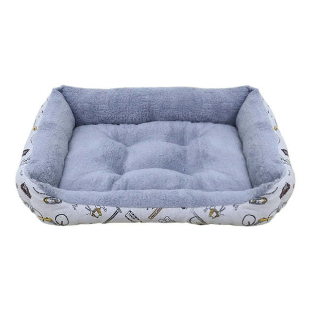 Cozy Washable Pet Bed for Cats Soft Breathable Rectangular Sleeping Mat Durable Non- Indoor Cushion