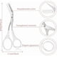 thumbnail image 2 of Precision Eyebrow Trimming Scissors with Comb for Men & Women, Non-Slip Grip, Grooming Tool for Hair Removal (Black, Pink, Blue), 2 of 5