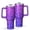 Purple-1, variant on 40oz Tumbler with Handle and Straw, Vacuum Insulated Stainless Steel Travel Mug, Fits Car Cup Holder, Diamond Sequins Print