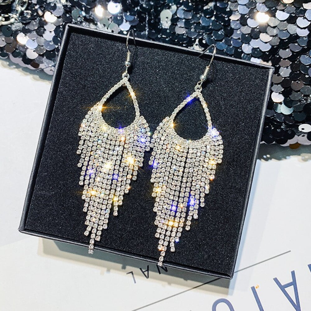 PRO.Beautiful Rhinestone Crystal Drop Dangle Earring  Jewelry·Acces Gift