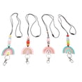 thumbnail image 1 of Uds. Cordón de profesor con cuentas de arcoíris para tarjetas de identificación y llaves, bonitos cordones acrílicos con cuentas de silicona de arcoíris con llavero, 1 of 5
