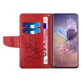 thumbnail image 3 of Wallet Case for Samsung Galaxy S23 Ultra, Butterfly Embossed Pattern Luxury PU Leather Magnetic Flip Folio Cover with Card Slots Holder Kickstand Wrist Strap Soft Silicone Shockproof Case,Red, 3 of 9