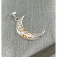 thumbnail image 7 of Celtic Spiral Crescent Moon 925 Sterling Silver Pendant Two Tone Fine Jewelry, 7 of 7