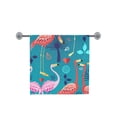 thumbnail image 2 of MKHERT Graphic Pattern Of Flamingos In Love Among The Tre Bath Towel Shower Towel Wash Cloth Face Towels 16x28 Inches, 2 of 3