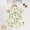 Green, variant on Zehjuhan Toddler Girls Easter Dress Floral Cross Embroidery Bubble Short Sleeve A-Line Pleated Full Flower Print Green,18-24M