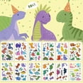 thumbnail image 2 of Tatuajes temporales para niños, 12 hojas con temática de dinosaurios, tatuajes temporales para niños, pegatinas para niñas, niños, Halloween, 2 of 5
