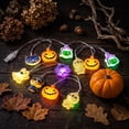 thumbnail image 5 of Halloween LED String Lights 20 LEDs 9.8ft Long with Mixed Shaped Pumpkin Ghost Mummy Black Cat Bat Yellow USB Powered for Indoor Outdoor Haunted House Halloween Party Decorations, 5 of 7