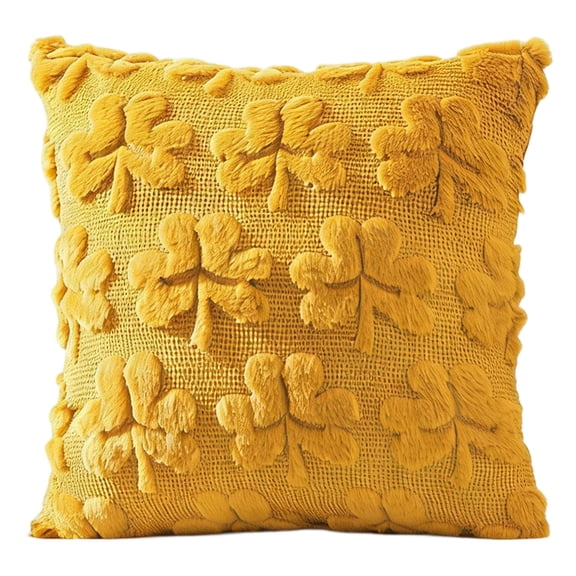 Embroidered Throw Pillow Cover with Green Botanical Design, Square Decorative Cushion Case 18x18 Inches Luxury Linen Texture, for Sofa Bedroom Living Room Car
