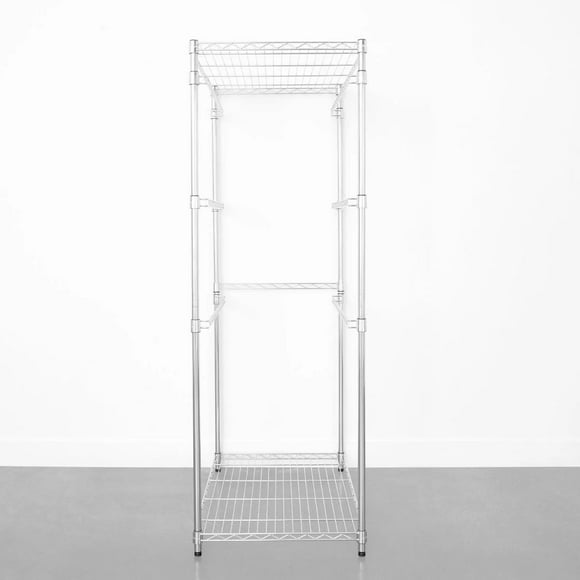 SafeRacks Bac de Rangement, 5 Étagères, 23”L x 31”P x 68”H, Argent
