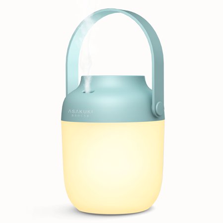 ASAKUKI Portable Essential Oil Diffuser, Rechargeable Desk Lamp with Warm Light for Travel, 120ML