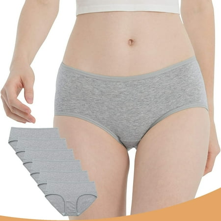 

YDKZYMD Multicolor Mid Waisted Women s Briefs Underwears Invisibles Solid Moisture Wicking Comfortable Soft Panties 6 Pack XS-2XL