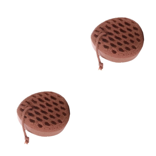 Yuarrent Bath Sponges Exfoliating Dead Skin Bathing Scrubber Cleaning Back SPA Sanitary Shower Sponge Beauty Tools for Washing Café 2Conjunto