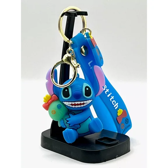 Disney Lilo & Stitch Deluxe PVC Keychain with keyring