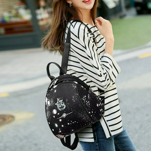 Women Fashion Nylon Oxford Starry Pattern Backpacks Waterproof Star School Bags