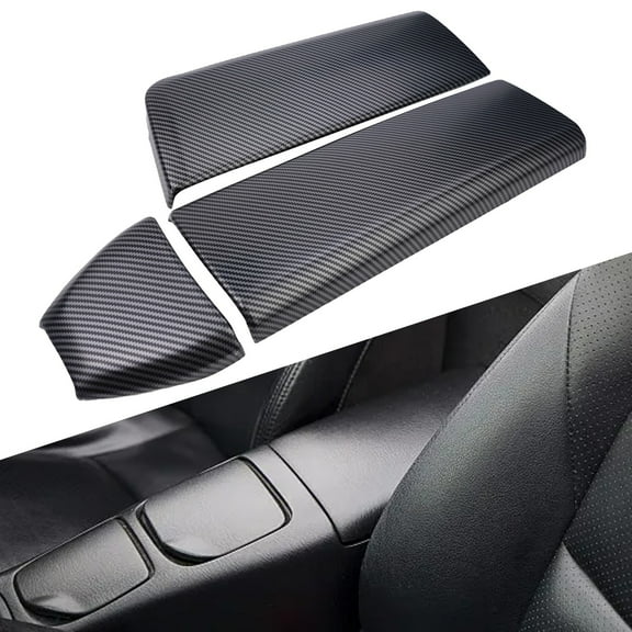 Car Center Armrest Box Cover Trim for GLE GLS Class with Carbon Fiber Texture