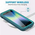 thumbnail image 6 of For iPhone SE 2022 Case iPhone SE 3rd Generation Waterproof,Built-In Screen Protector Mag-Safe Case Cover (Dark Blue/Green), 6 of 8
