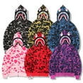 thumbnail image 1 of Hoodie Requin pour Adultes Imprimé Camouflage Coton Décontracté Veste à Capuche Zippée pour Hommes Femmes, 1 of 3