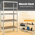thumbnail image 4 of Gymax 72'' Steel 5-tier Garage Shelf Metal Storage Adjustable Unit Silver, 4 of 8
