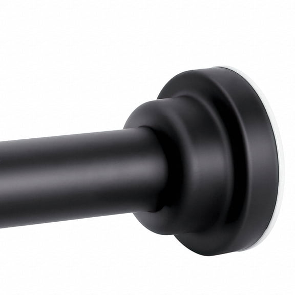Ktinnead Shower Curtain Rod 43-72 inches Matte Black, Never Rust and Non-Fall Down Spring Tension Curtain Rod,304 Stainless Steel Shower Rod