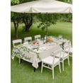thumbnail image 4 of Outdoor Tablecloth with Umbrella Hole for Patio/Picnic/Party/Camping, Spring Botanical Waterproof Table Cloth Rectangle Table Cover Washable, Watercolor Leaves Flowers Birds Beige (60"x 102"), 4 of 8