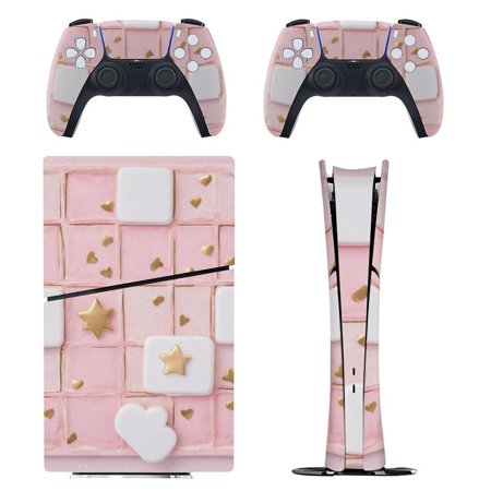 Pink Keepsake Collage Console Skin Bundle for PS5 Pro Slim Disc & Digital / PS4 - Full Wrap + Dual Controller Flair
