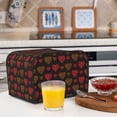 thumbnail image 6 of Honeii Gold Glitter Heart Print 4 slice Toaster Cover, Two Slice Toaster Dust-proof Cover For Kitchen Small Appliance and Fingerprint Protection, 6 of 7